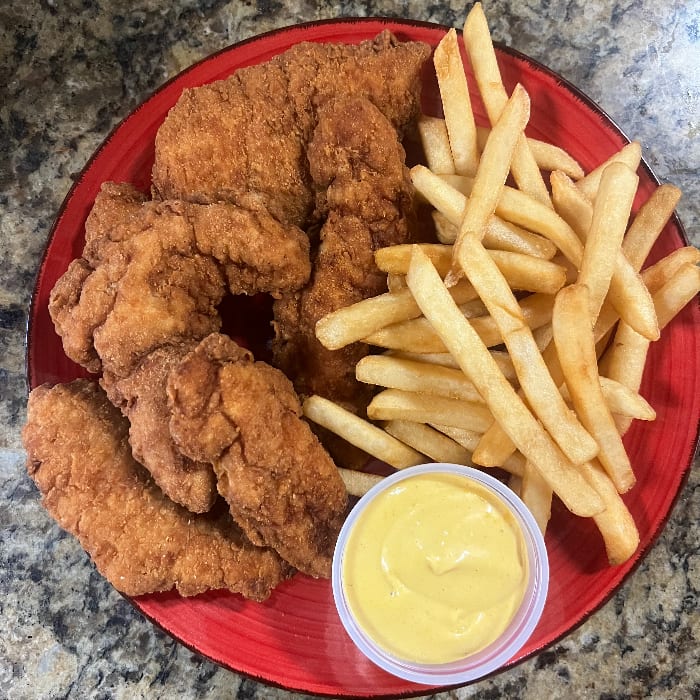 Chicken Tenders with Fries.