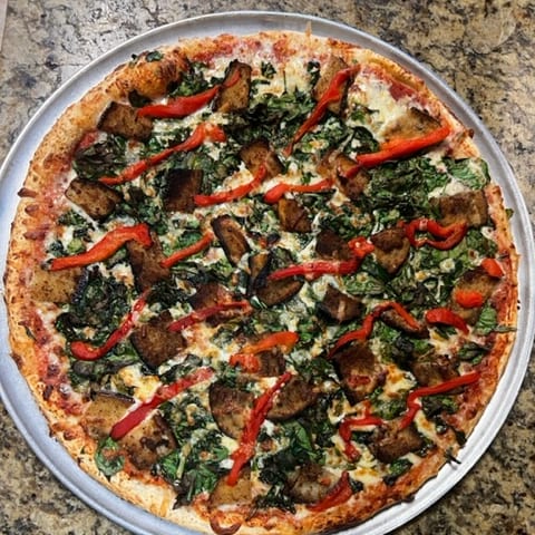 Roasted Eggplant Pizza 18".