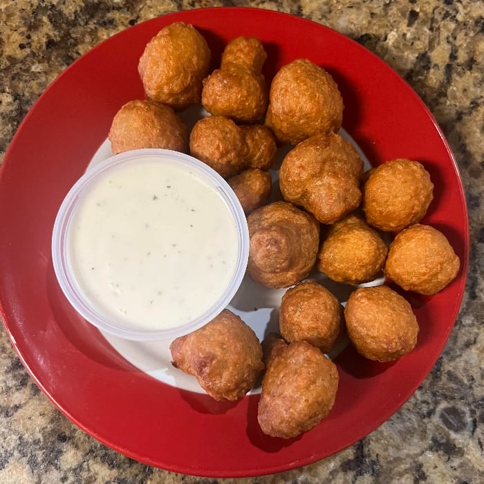 Beer Battered Mushrooms.